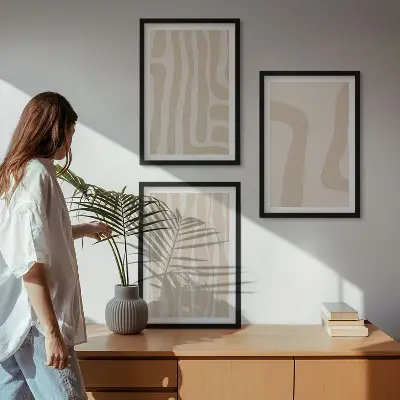 Set de tablouri decorative cu modele abstracte în stil boho