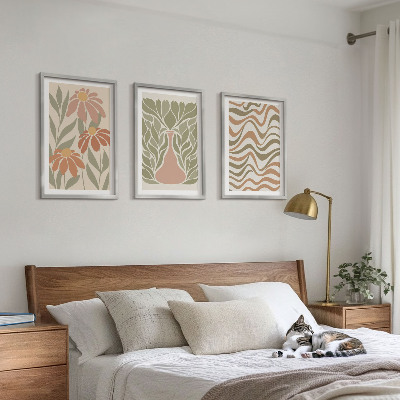 Set tablouri decorative Flori abstracte pastelate