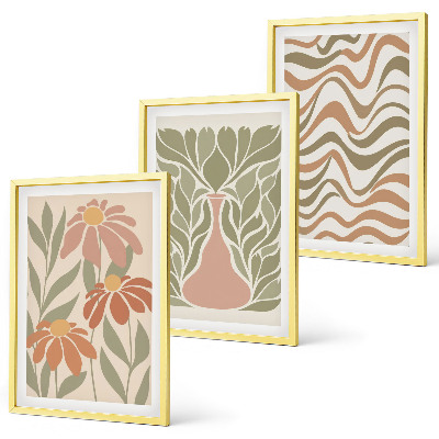 Set tablouri decorative Flori abstracte pastelate