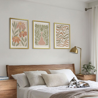 Set tablouri decorative Flori abstracte pastelate