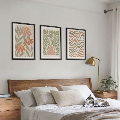 Set tablouri decorative Flori abstracte pastelate