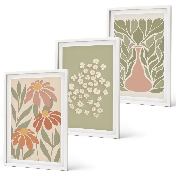 Set tablouri pentru dormitor Modele florale boho