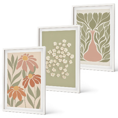 Set tablouri pentru dormitor Modele florale boho