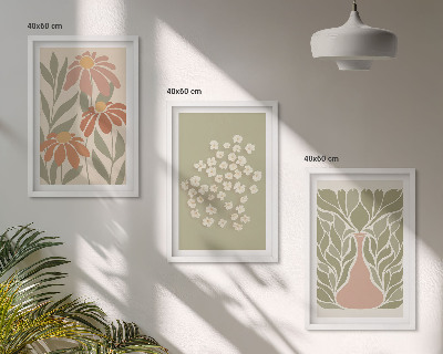 Set tablouri pentru dormitor Modele florale boho