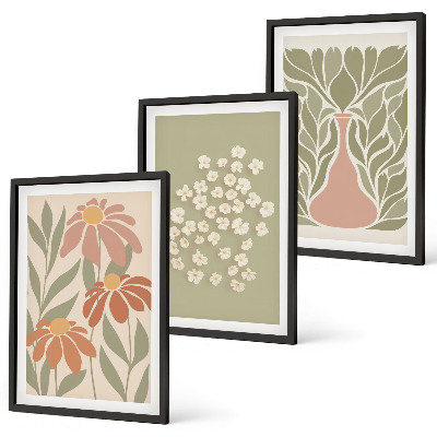 Set tablouri pentru dormitor Modele florale boho