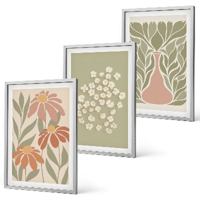 Set tablouri pentru dormitor Modele florale boho