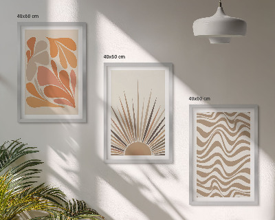 Set tablouri decorative Forme pastelate boho de soare