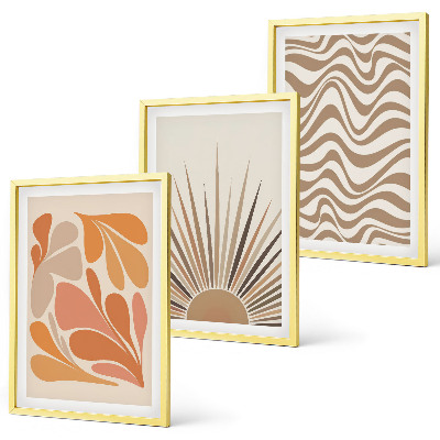Set tablouri decorative Forme pastelate boho de soare
