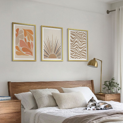 Set tablouri decorative Forme pastelate boho de soare