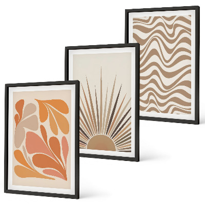 Set tablouri decorative Forme pastelate boho de soare