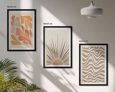 Set tablouri decorative Forme pastelate boho de soare