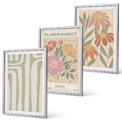 Set tablouri pentru dormitor Motive botanice minimalism parizian