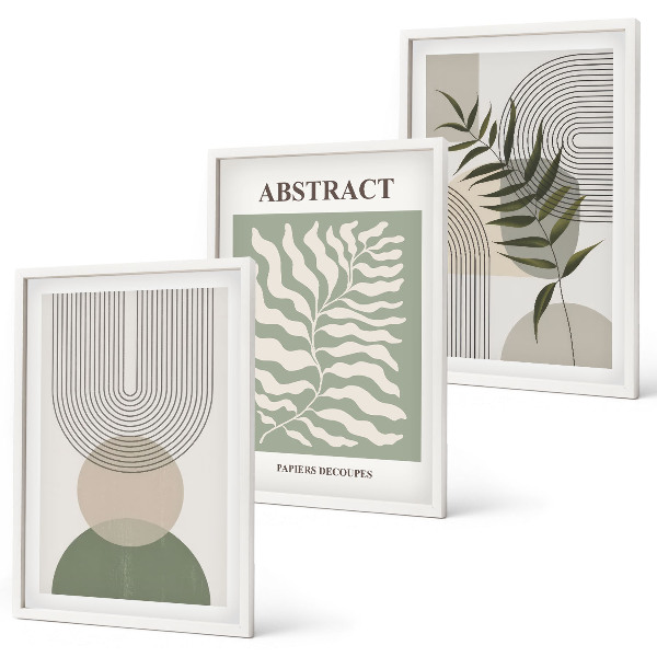 Set tablouri decorative Abstracțiuni botanice boho