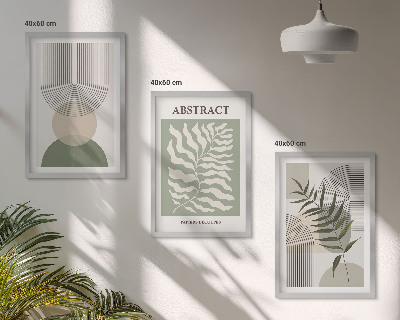 Set tablouri decorative Abstracțiuni botanice boho
