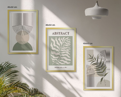 Set tablouri decorative Abstracțiuni botanice boho