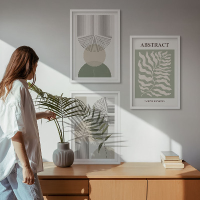 Set tablouri decorative Abstracțiuni botanice boho