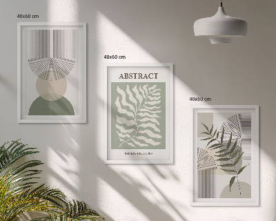 Set tablouri decorative Abstracțiuni botanice boho