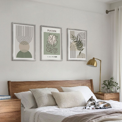 Set tablouri pentru dormitor Modele botanice geometrice