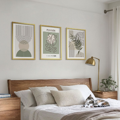 Set tablouri pentru dormitor Modele botanice geometrice