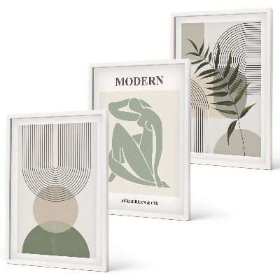 Set tablouri decorative Grafică elegantă a plantelor