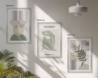 Set tablouri decorative Grafică elegantă a plantelor