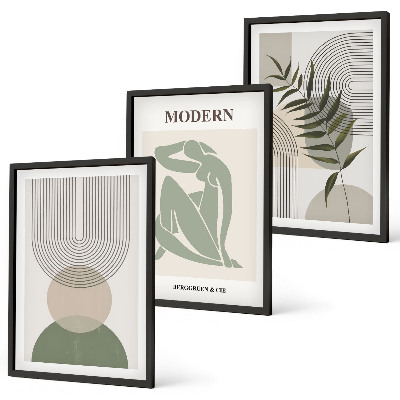 Set tablouri decorative Grafică elegantă a plantelor
