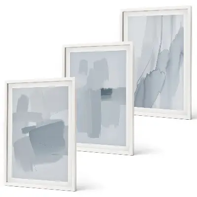 Set de tablouri pentru dormitor cu artă abstractă în acuarelă