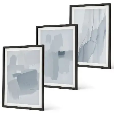 Set de tablouri pentru dormitor cu artă abstractă în acuarelă