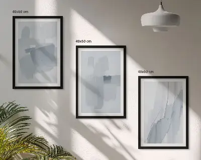 Set de tablouri pentru dormitor cu artă abstractă în acuarelă