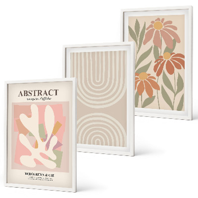 Set tablouri decorative Forme abstracte de plante