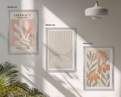 Set tablouri decorative Forme abstracte de plante