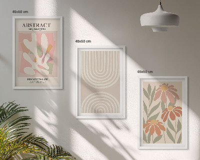 Set tablouri decorative Forme abstracte de plante