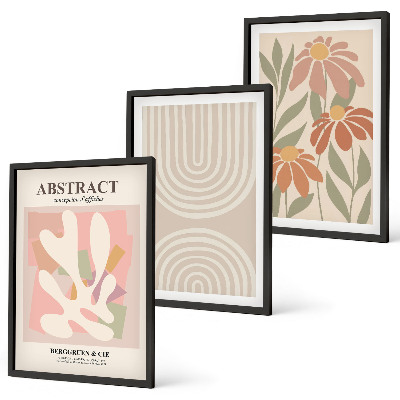 Set tablouri decorative Forme abstracte de plante