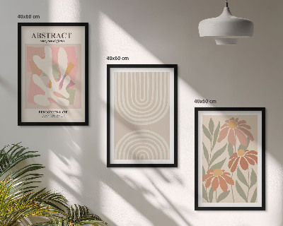 Set tablouri decorative Forme abstracte de plante