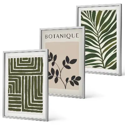 Set de tablouri decorative cu design minimalist boho botanic