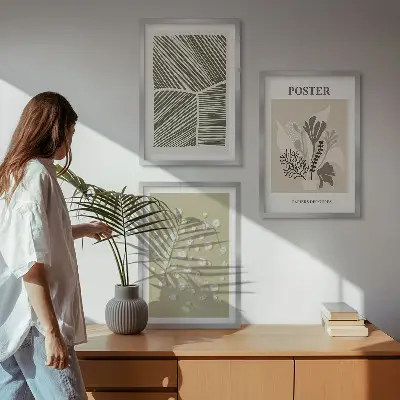 Set de tablouri pentru dormitor cu motive vegetale subtile