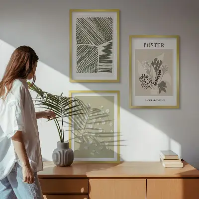 Set de tablouri pentru dormitor cu motive vegetale subtile