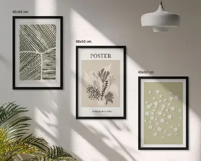 Set de tablouri pentru dormitor cu motive vegetale subtile