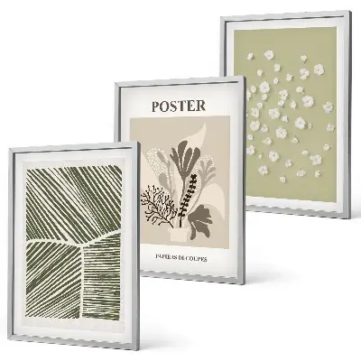 Set de tablouri pentru dormitor cu motive vegetale subtile