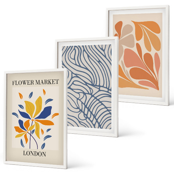 Set tablouri decorative Flori abstracte moderne