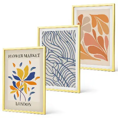 Set de tablouri decorative cu model abstract cu flori moderne