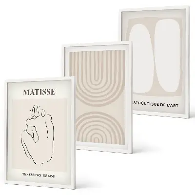 Set de tablouri pentru dormitor cu design minimalist elegant