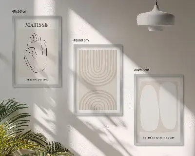Set de tablouri pentru dormitor cu design minimalist elegant
