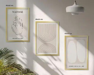 Set de tablouri pentru dormitor cu design minimalist elegant