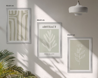 Set tablouri pentru dormitor Modele abstracte de plante