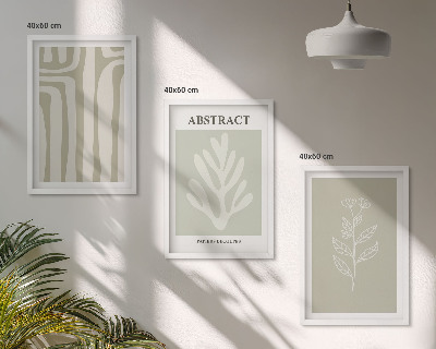 Set tablouri pentru dormitor Modele abstracte de plante