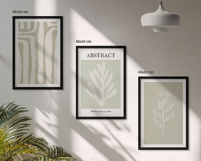 Set tablouri pentru dormitor Modele abstracte de plante