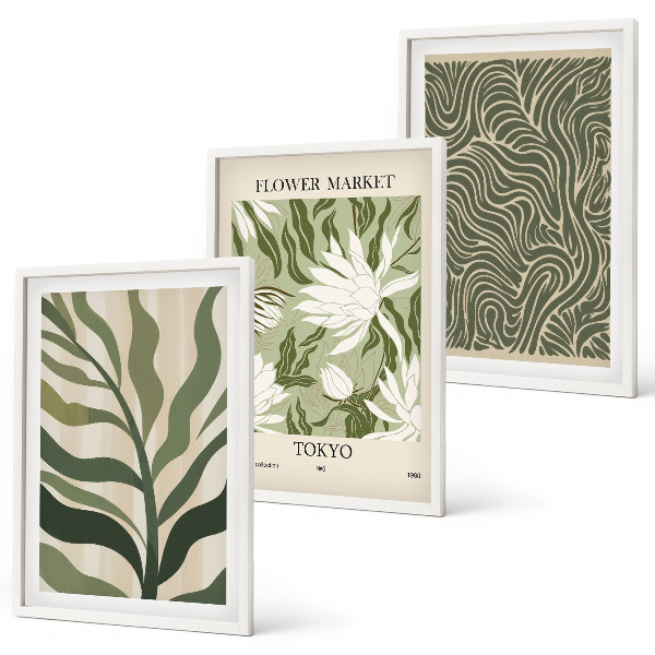 Set tablouri decorative Decorațiuni boho cu modele de plante