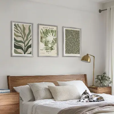 Set de tablouri decorative cu modele de plante în stil boho