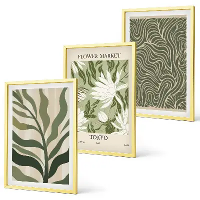 Set de tablouri decorative cu modele de plante în stil boho